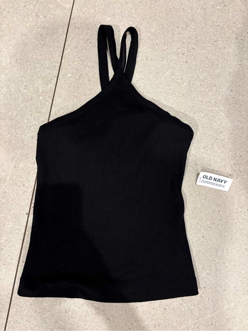 Old navy black ribbed halter top
